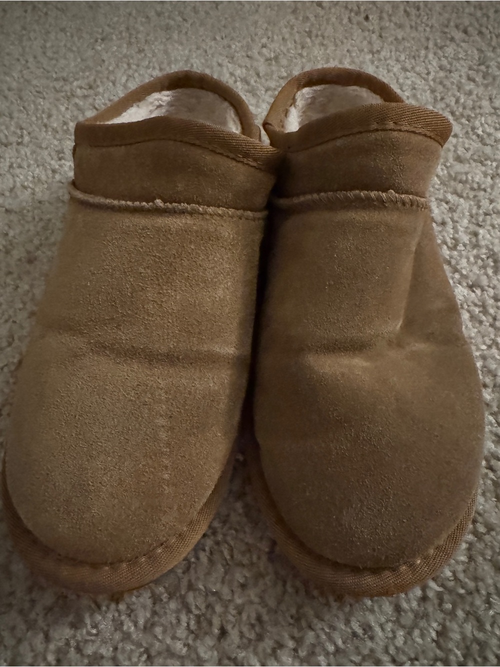 Cushionaire Tan Suede-Look Slip-On Shoes – Size 7.5